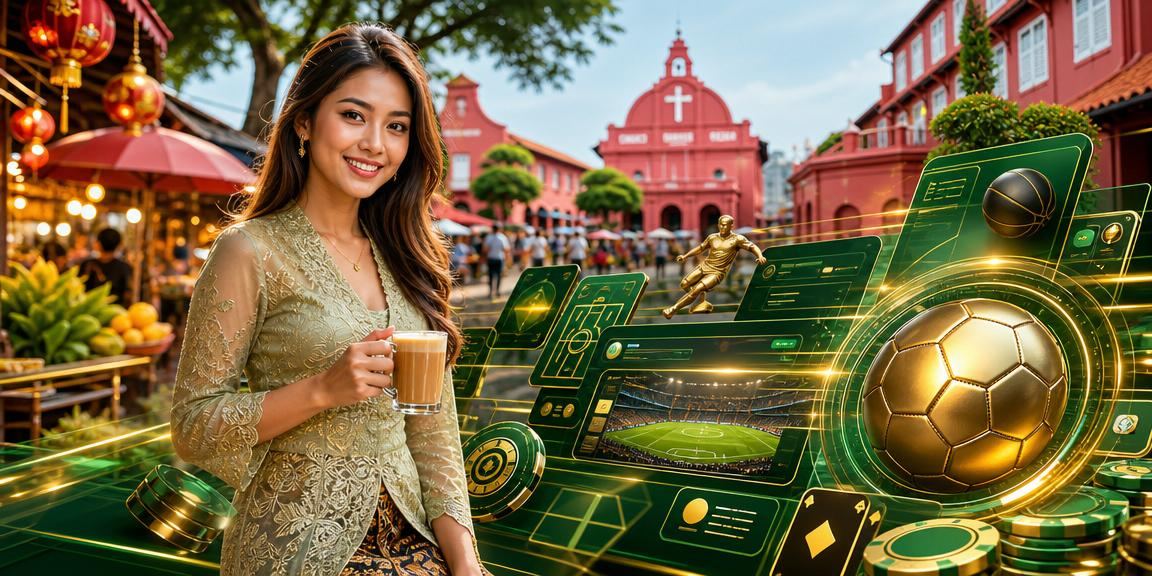 Pengguna Malaysia di Melaka menggunakan aplikasi pertaruhan bola sepak dengan gaya Melayu